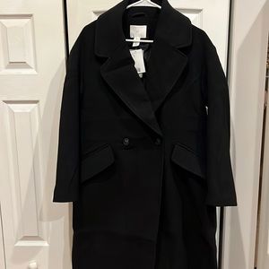 Black oversized coat - Size small